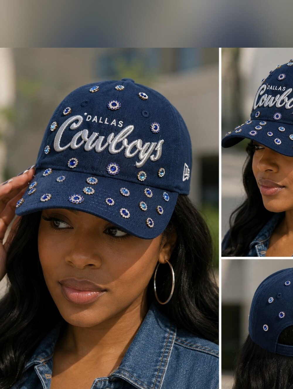 NFL Women's Embellished Navy Baseball Cap